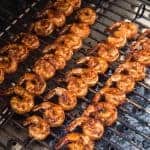 Grilled Chipotle Honey Lime Marinated Shrimp Skewers