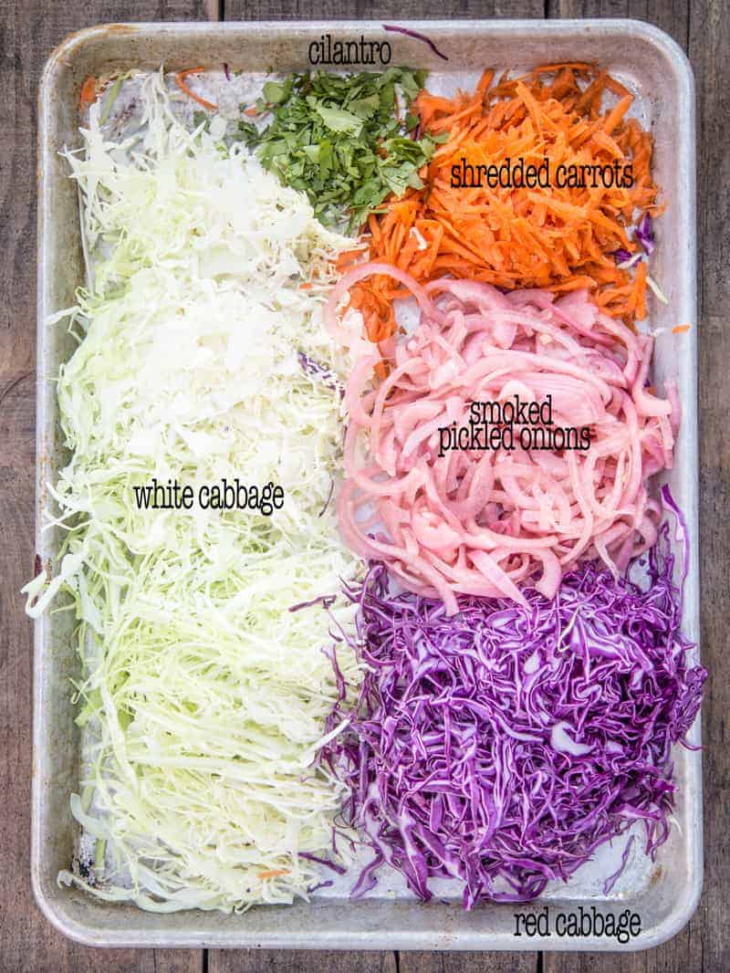 Ingredients for Pickled Onion Coleslaw