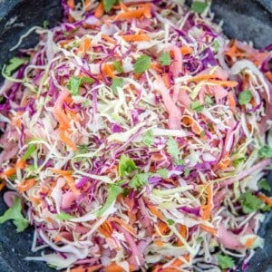 Smoked Pickled Onion No Mayo Coleslaw