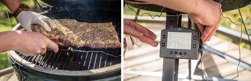 Thermoworks Smoke unit being used on a smoked brisket.