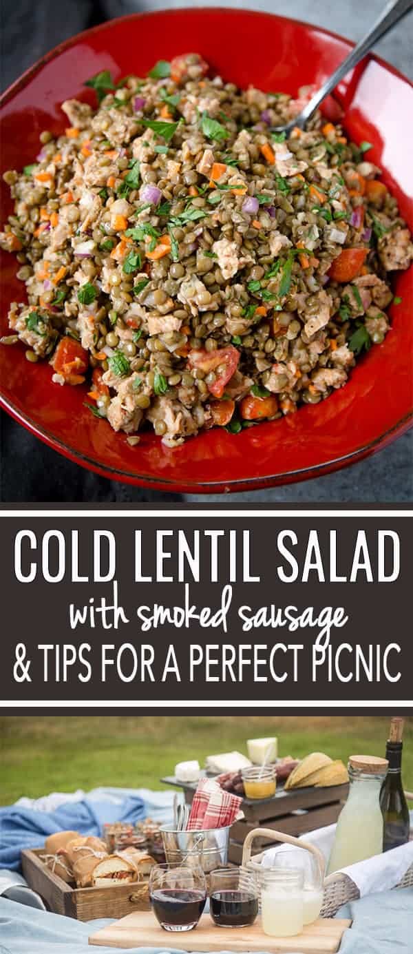 Cold Lentil Salad with Smoked Sausage -- Plus Picnic Tips