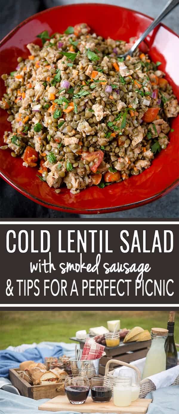 Cold Lentil Salad and tips for a perfect picnic