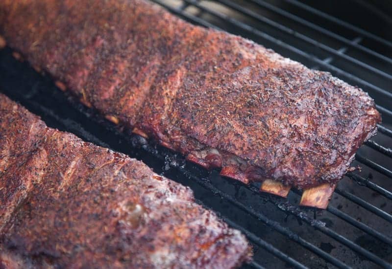 Sugar Free Smoked Pork Ribs on the Grill