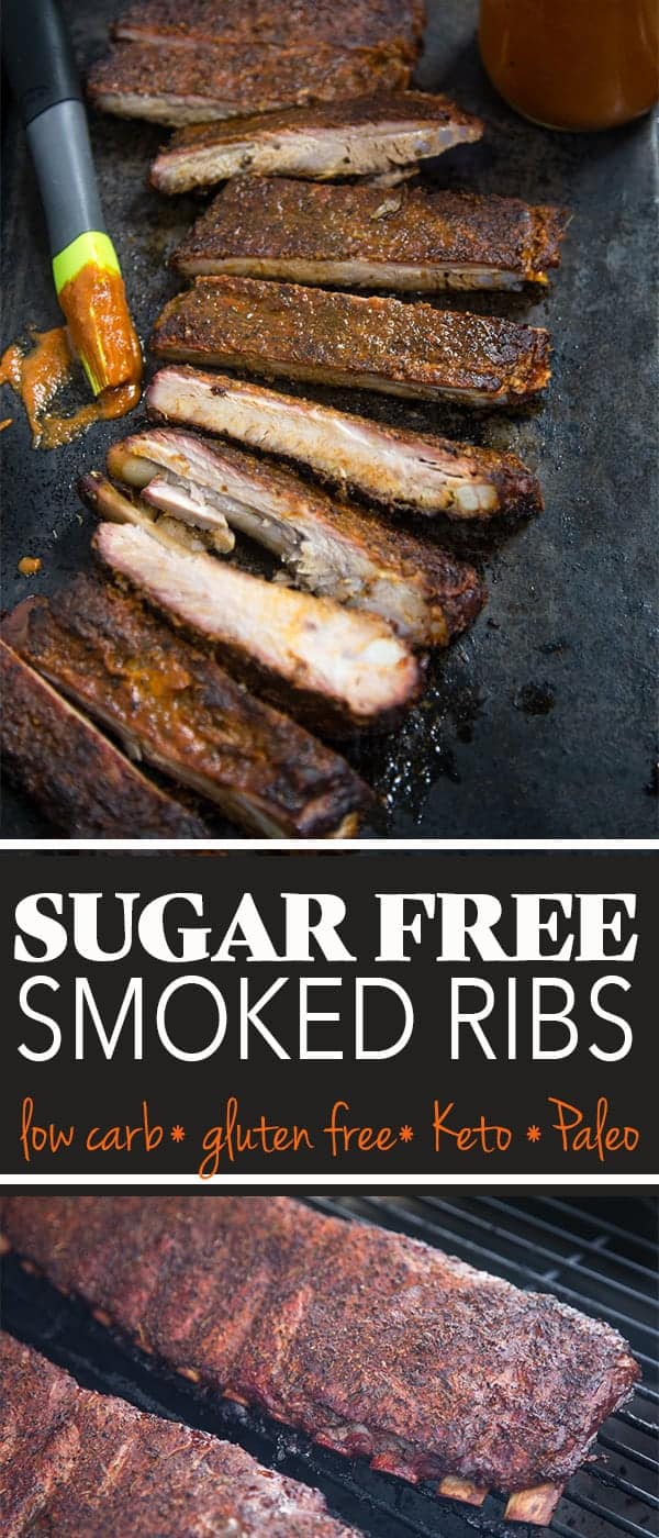 Sugar Free Smoked Pork Ribs pin 