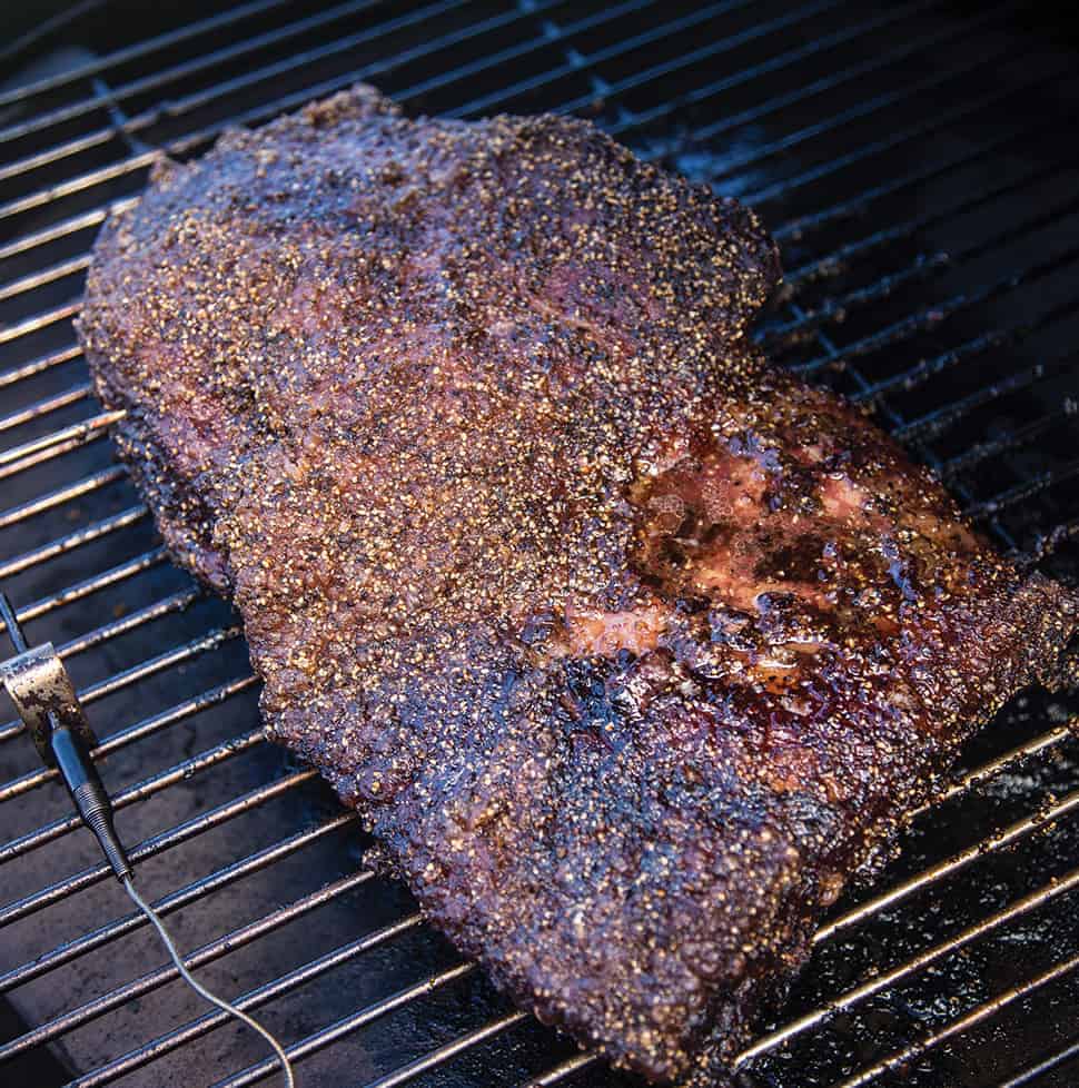 Whole Beef Brisket on the smoker