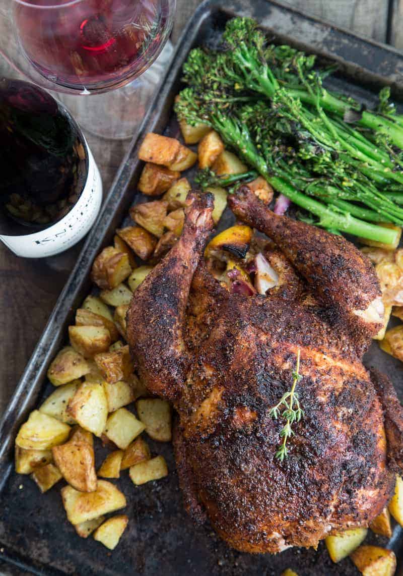 Smoked Whole Roaster Chicken and Wine Pairing