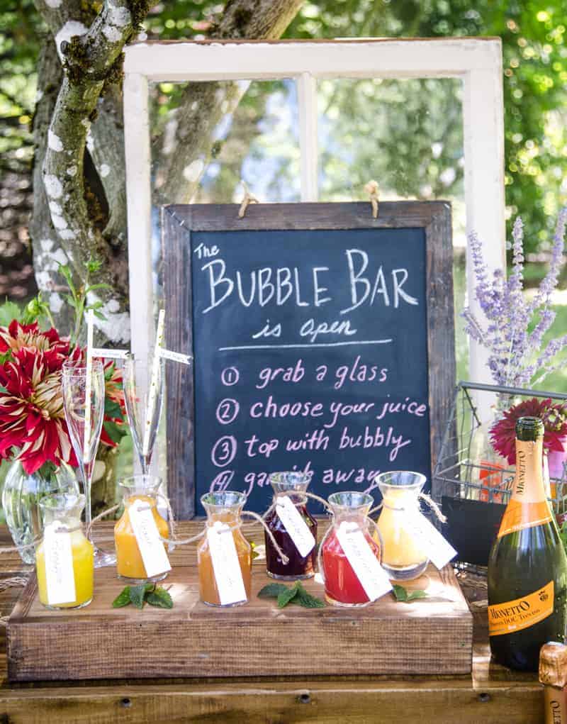 The Ultimate Mimosa Bar decorations