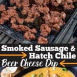 Smoked Sausage Cheese Dip Pinterest Image