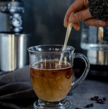 Stirring Coffee with Cream