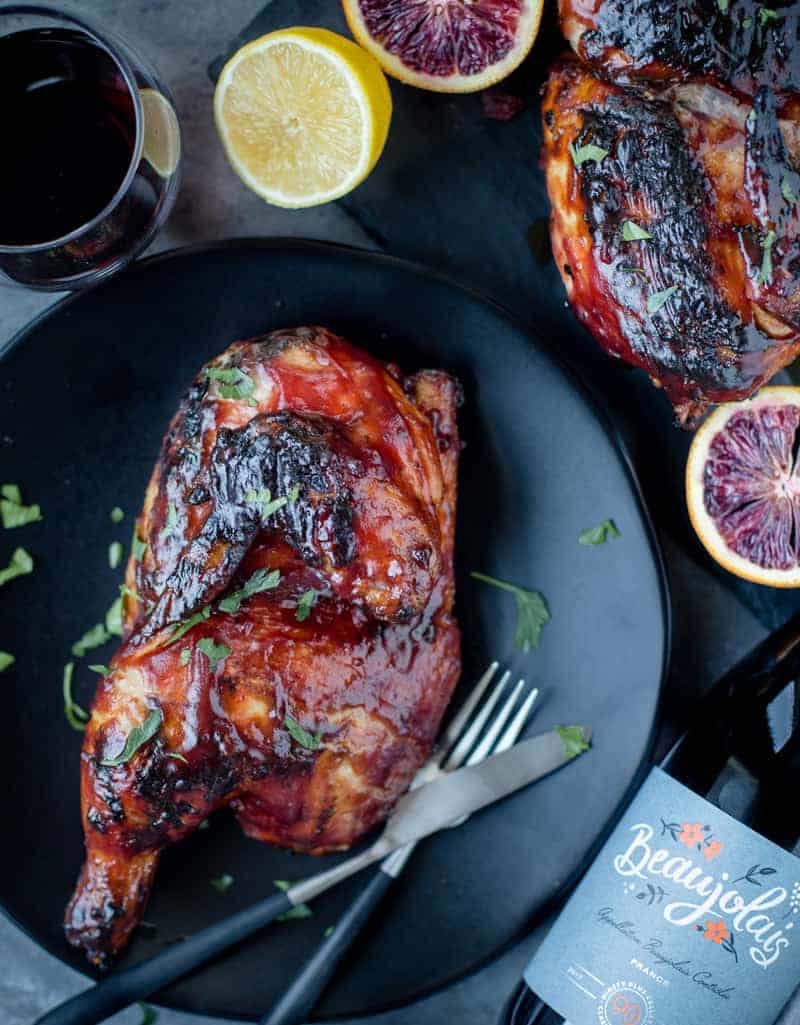 Grilled Chicken with a Cranberry Chipotle Citrus Glaze 
