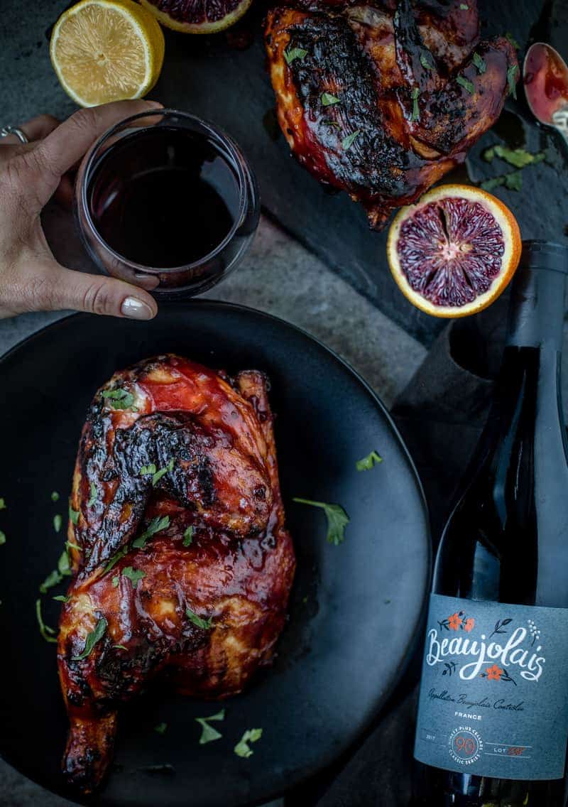 Grilled Chicken with a Cranberry Chipotle Citrus Glaze