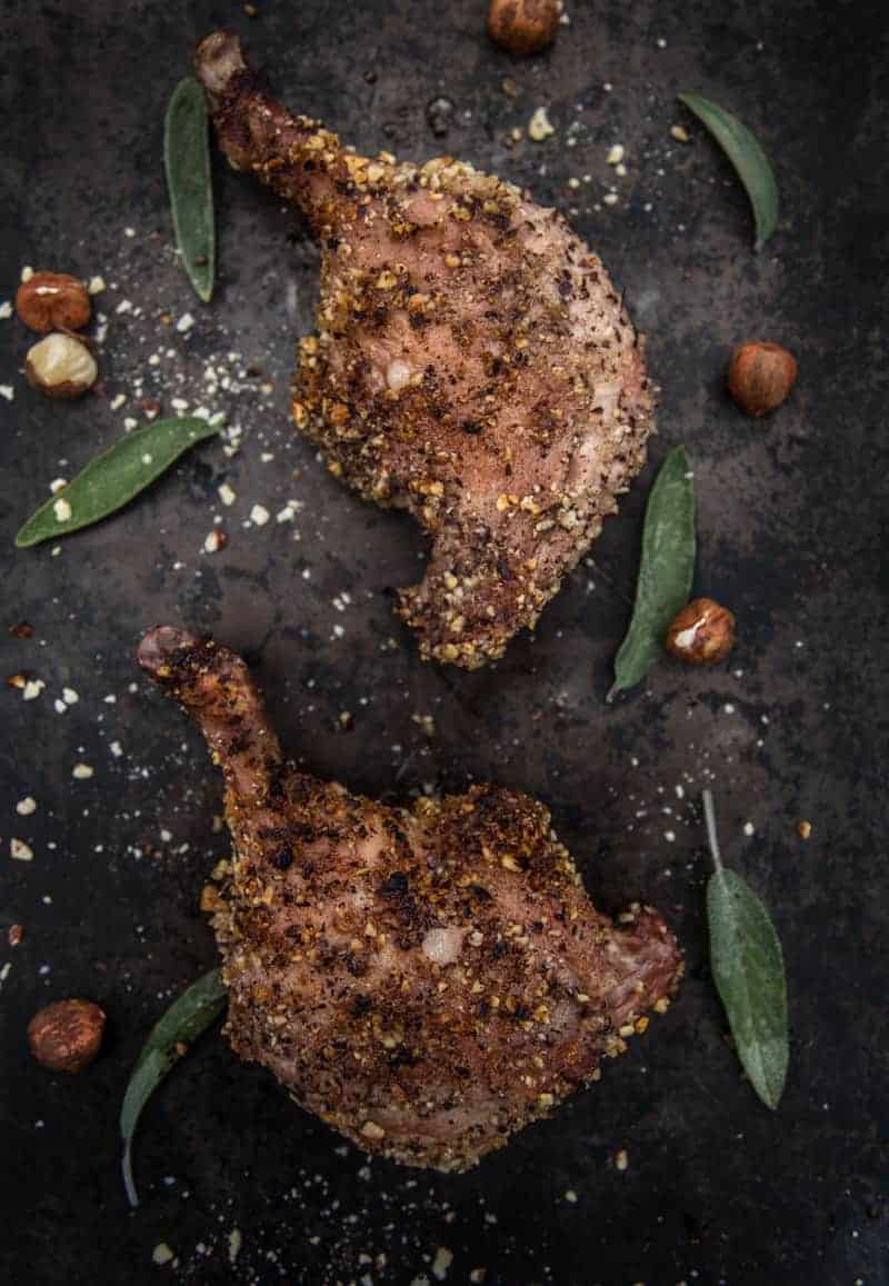 Hazelnut Crusted Grilled Duck