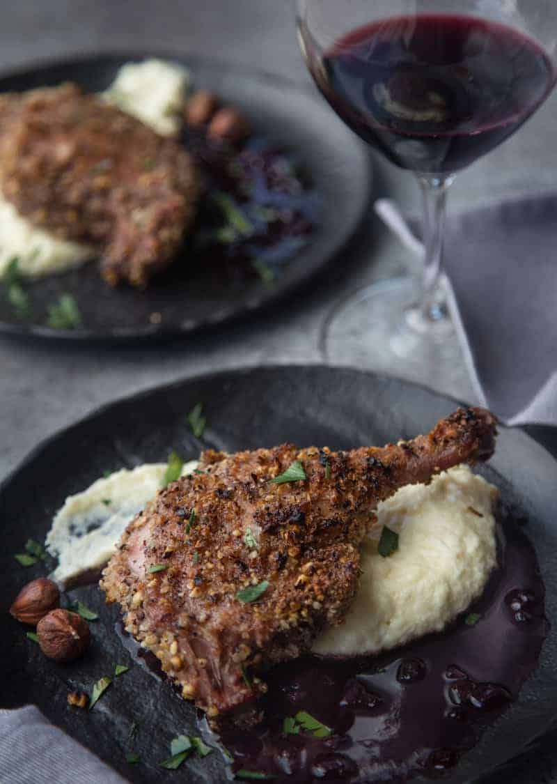 Hazelnut Crusted Grilled Duck with Chinon 2