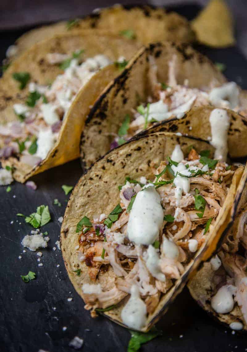 Grilled Tacos with Avocado Crema
