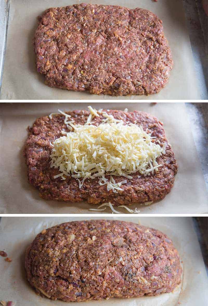 How to stuff meatloaf with cheese