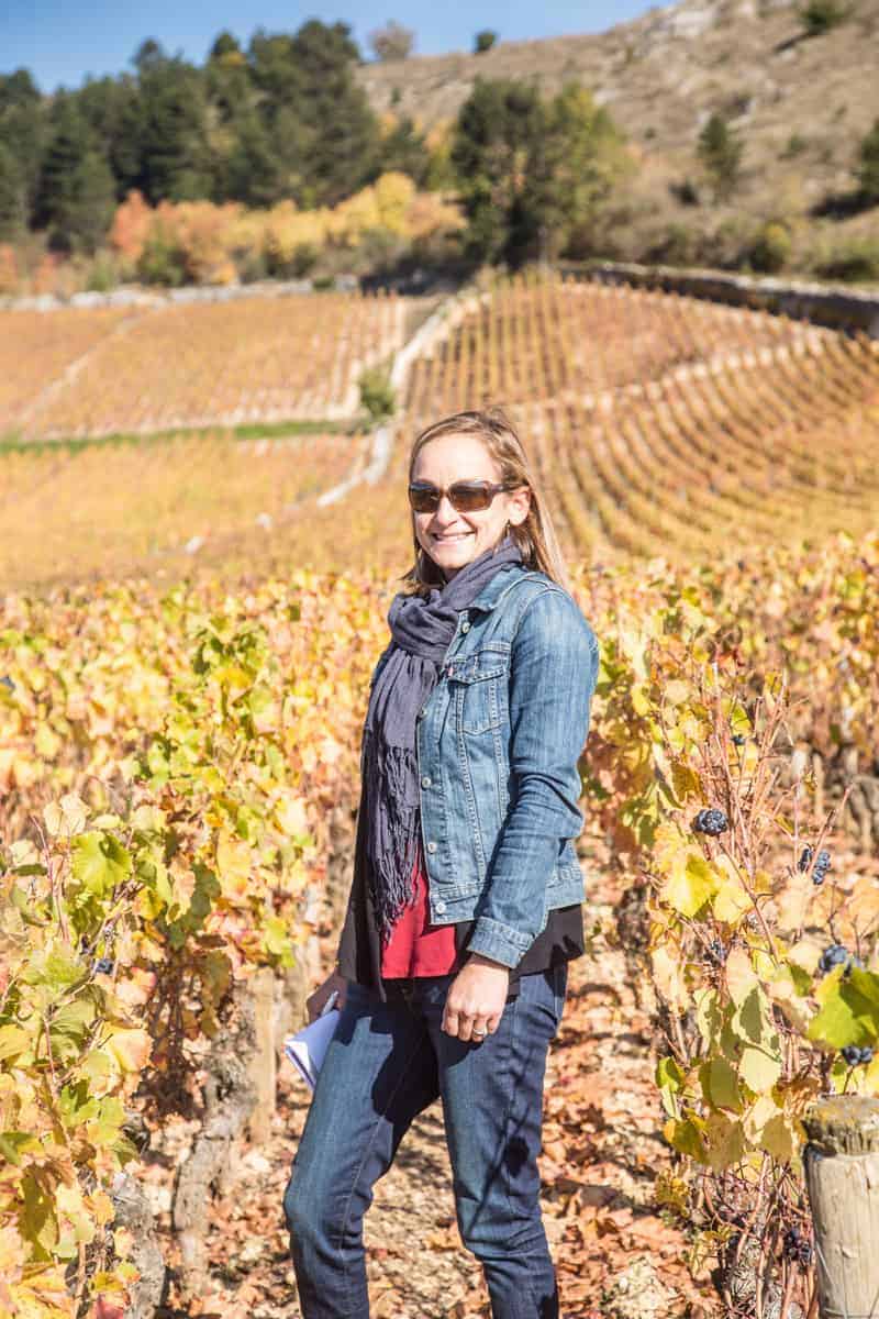 Mary Cressler in the Burgundy region of France