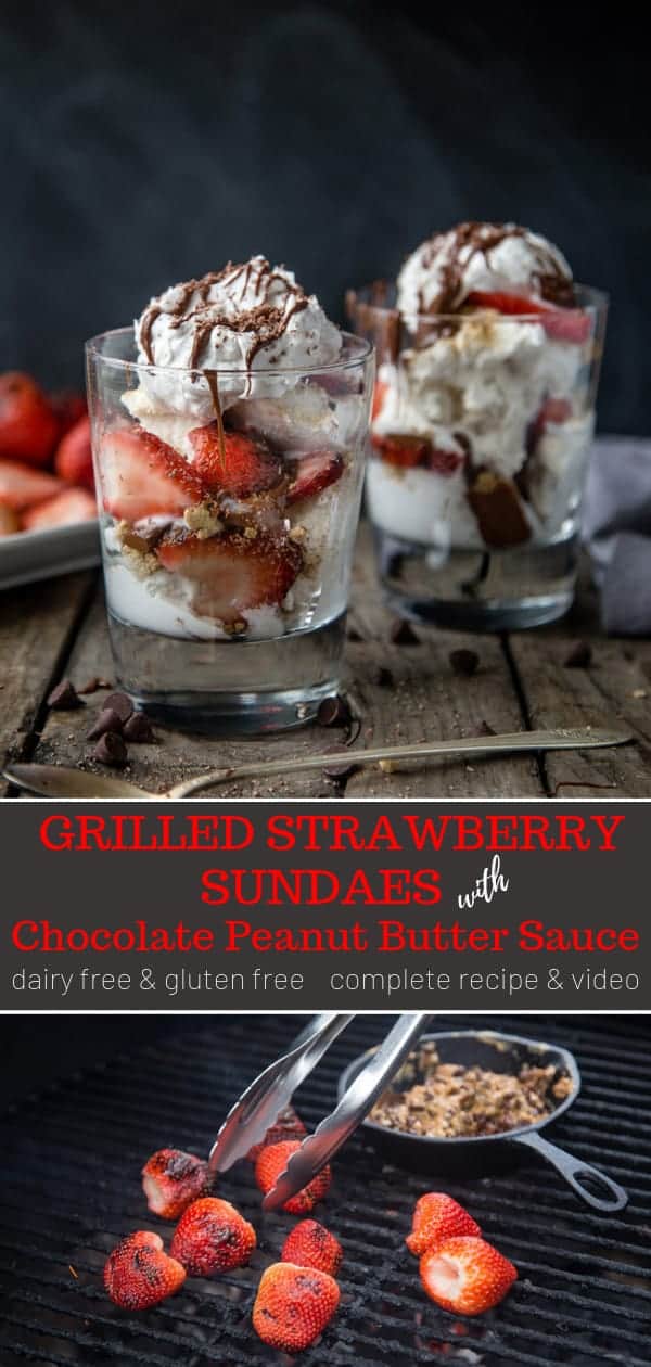 Grilled Strawberry Sundae Pinterest Image