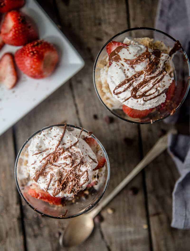 Grilled Strawberry Sundaes top down