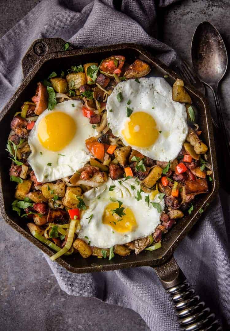 Smoked Ham Breakfast Hash 