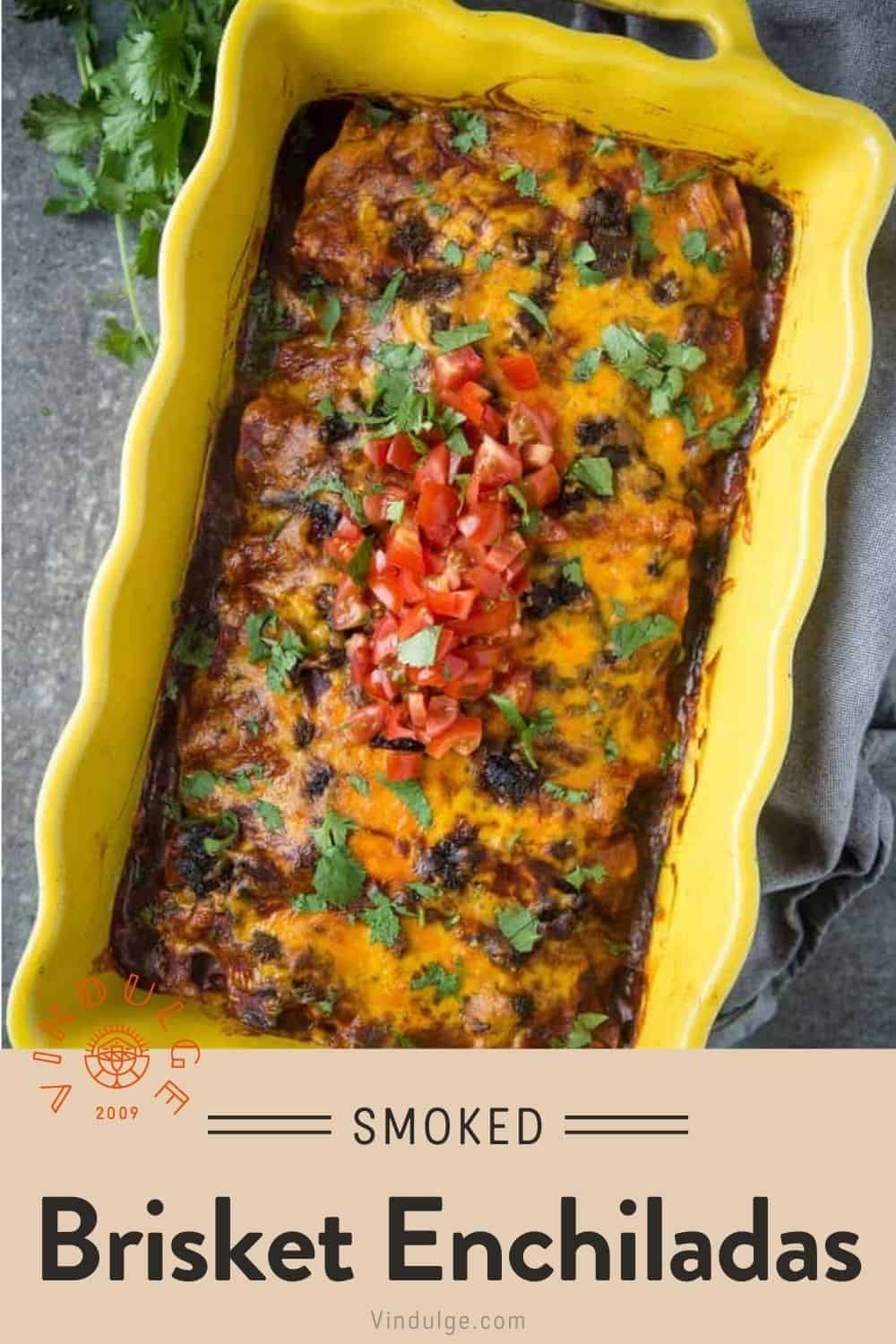 Beef Enchiladas Made with Smoked Brisket Vindulge