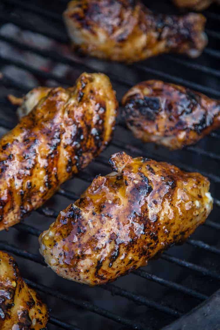 Apricot Chicken on grill