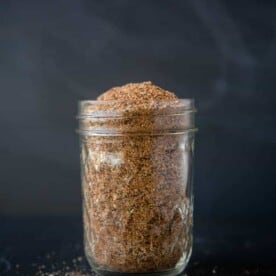Easy Homemade Chicken Seasoning in a mason jar.
