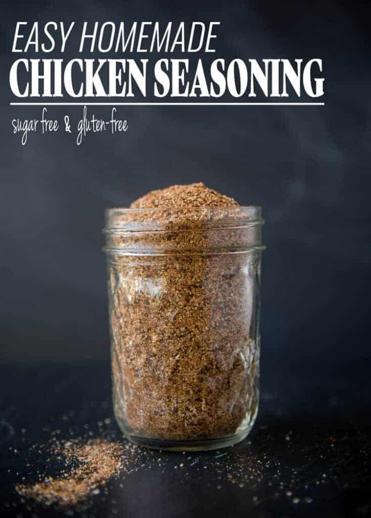 Grilled Chicken Seasoning in a mason jar