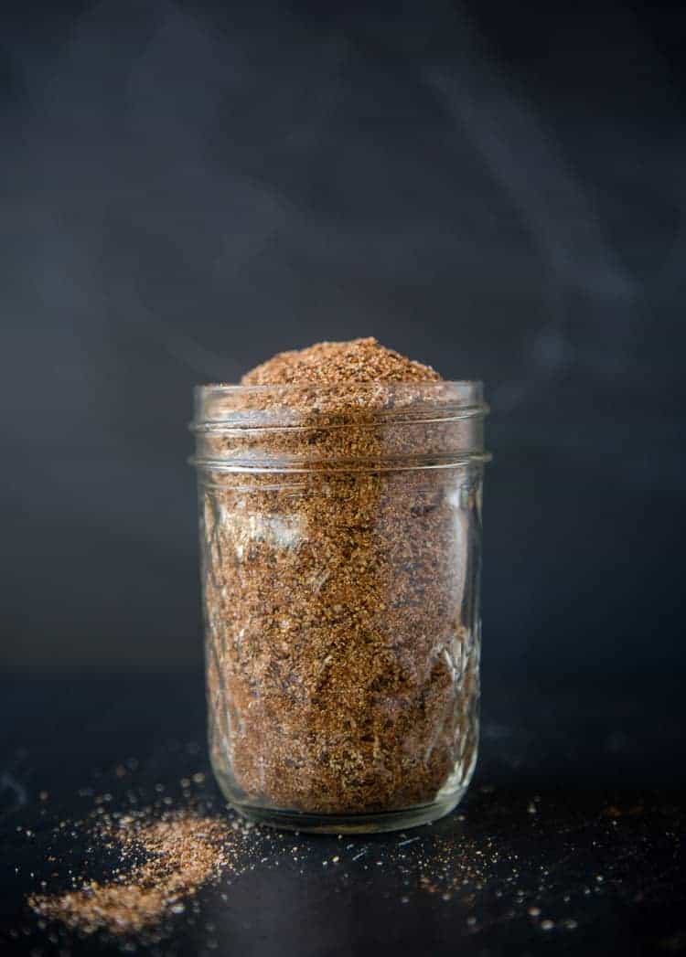 Easy Homemade Chicken Seasoning in a mason jar.