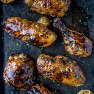 Grilled Apricot Lime Chicken on a sheet pan