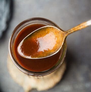 A spoonful of Vinegar Based BBQ Sauce