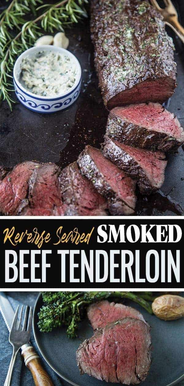 Smoked Beef Tenderloin pin for Pinterest
