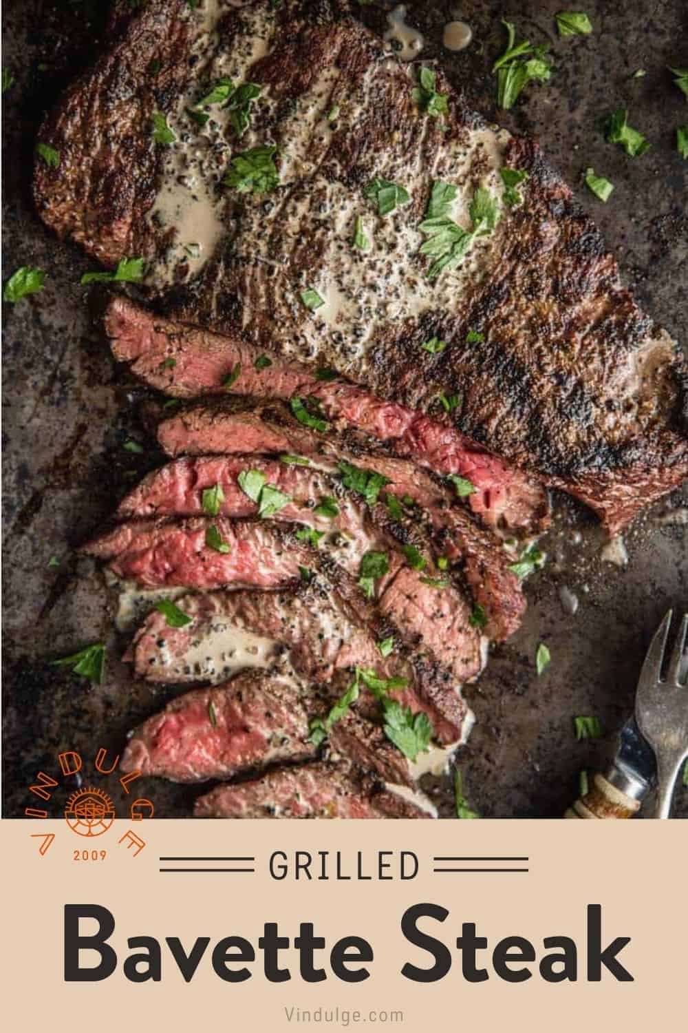 Grilled Bavette Steak with Whiskey Peppercorn Sauce Vindulge