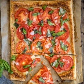 Sliced Puff Pastry Tomato Galette