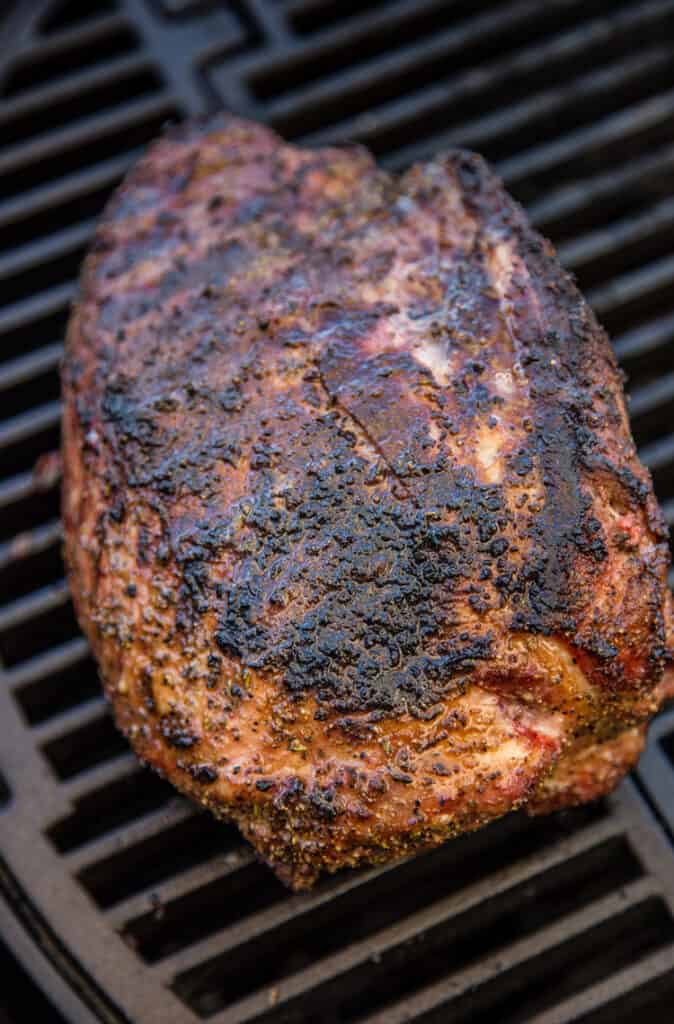 Pork Collar cooked on the grill