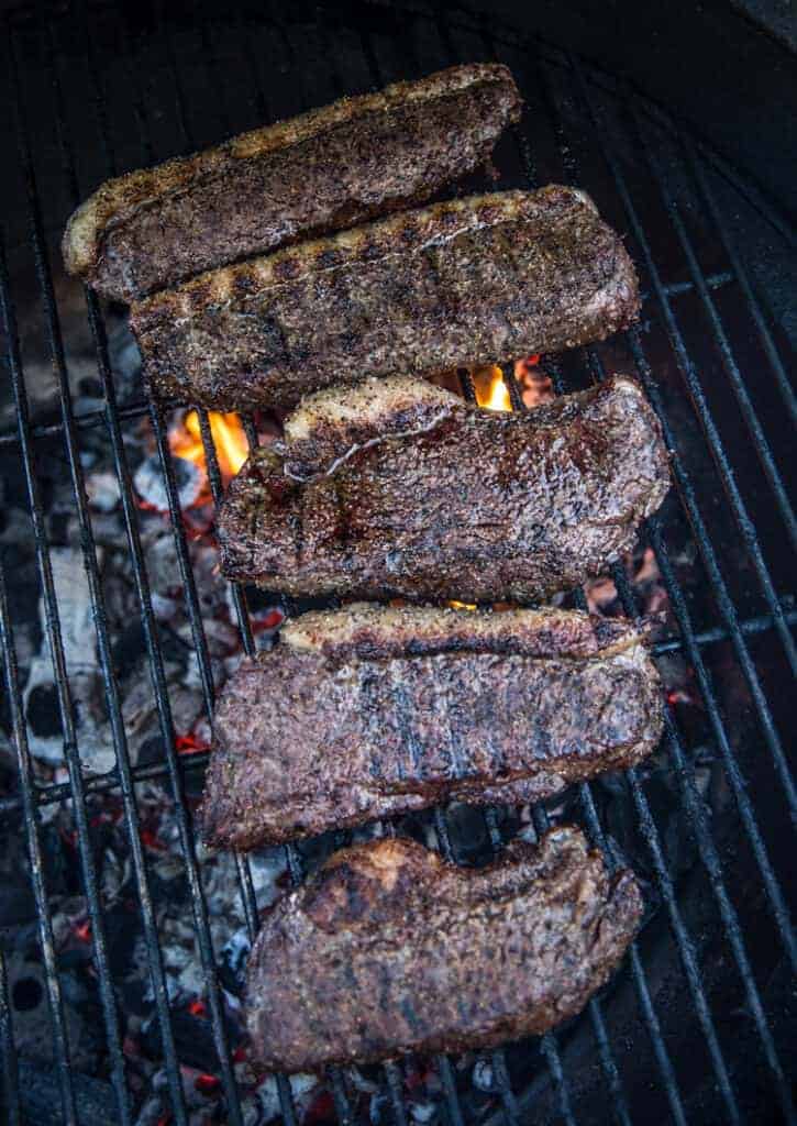 Picanha (or Coulotte) Steaks cooked on the grill