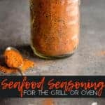 Seafood Seasoning in mason jars with pinterest text