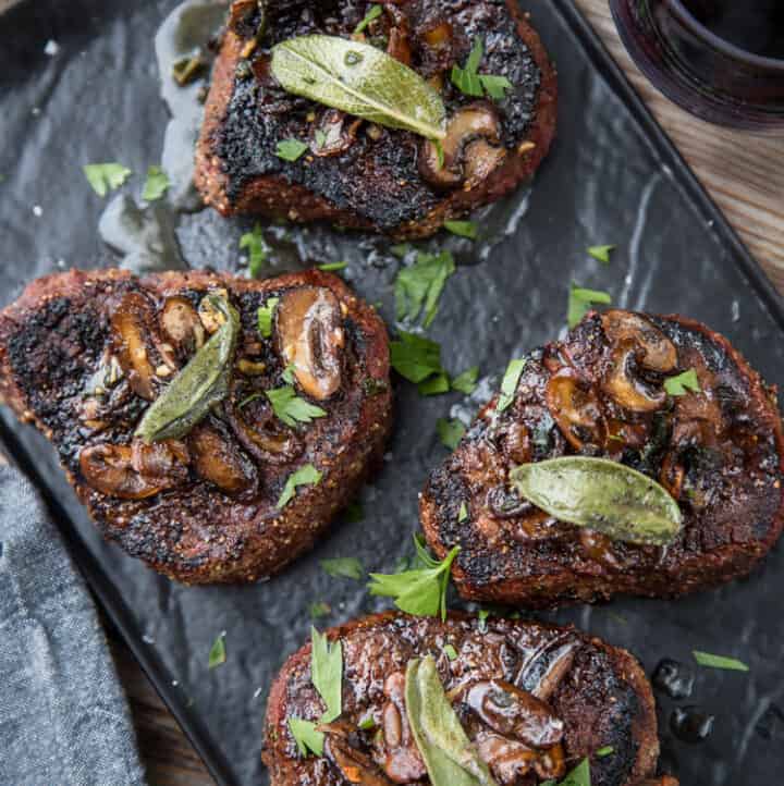 Grilled Filet Mignon with Mushroom Brown Butter Sauce Vindulge