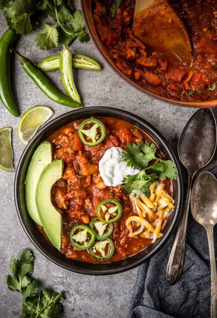 A bowl of chili