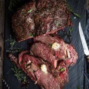 Smoked Prime Rib with Horseradish Butter cream