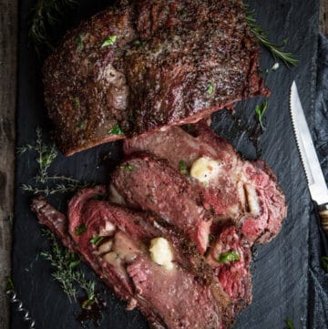 Smoked Prime Rib with Horseradish Butter cream