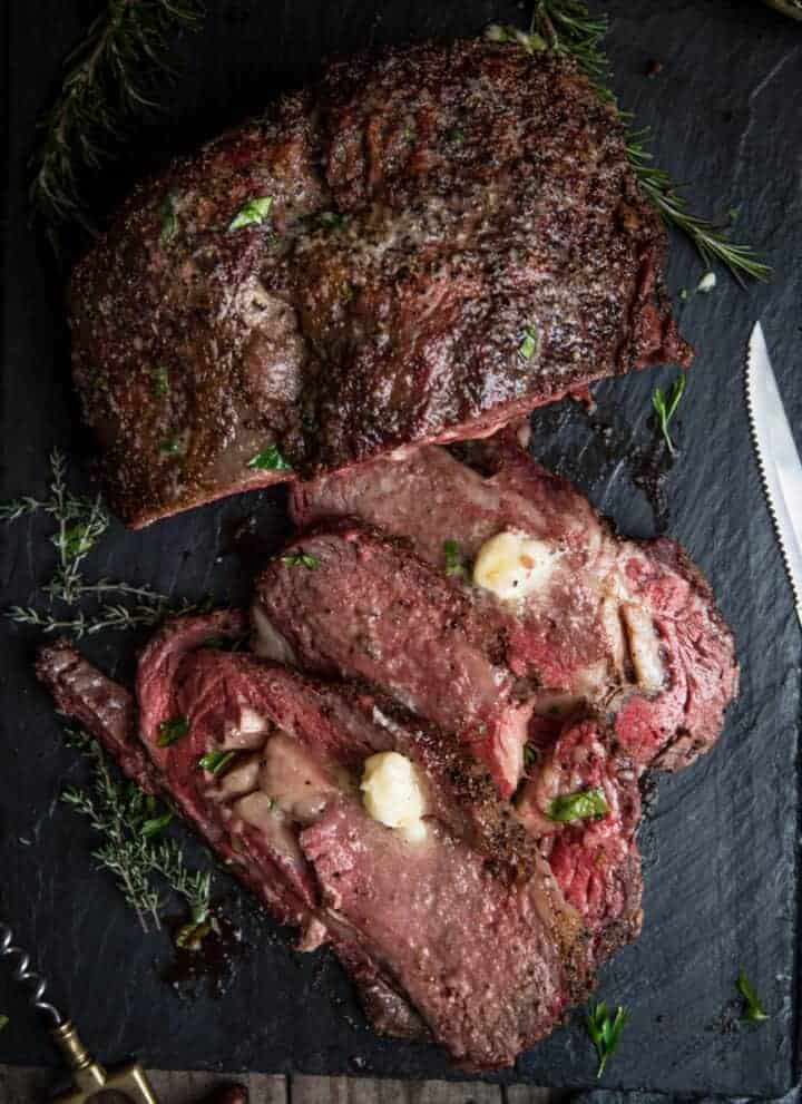 Smoked Prime Rib with Horseradish Butter cream