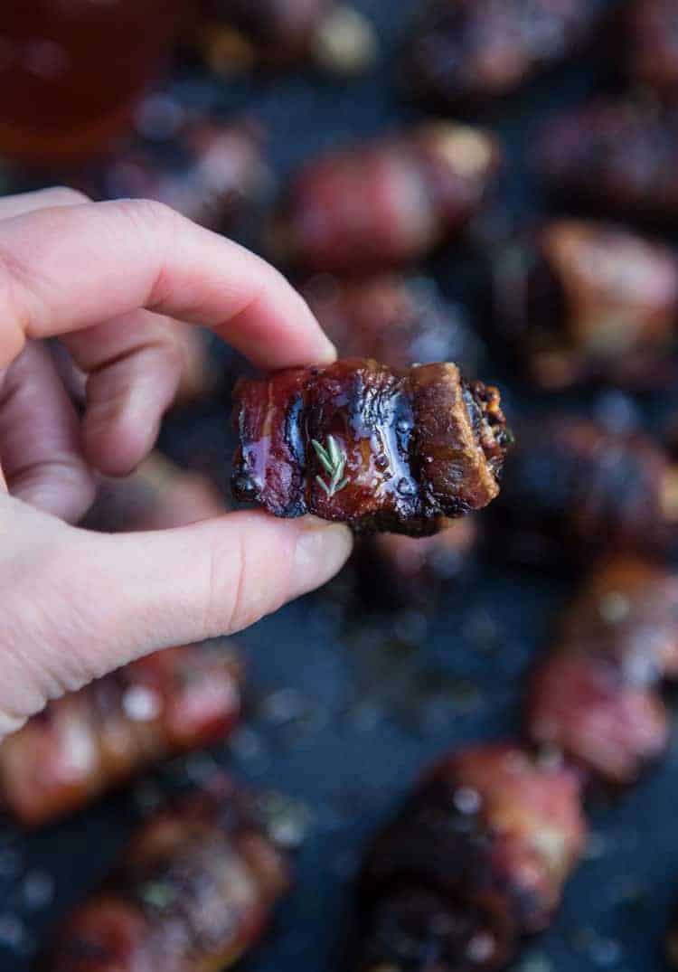 Grilled Bacon Wrapped Dates with Smoked Honey Vindulge