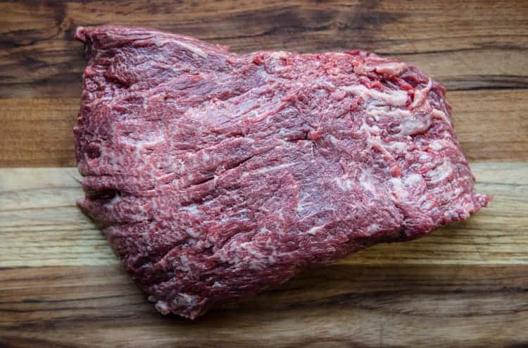 Trimmed Flank Steak Before Seasoning