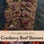 Cranberry Grilled Beef Skewers