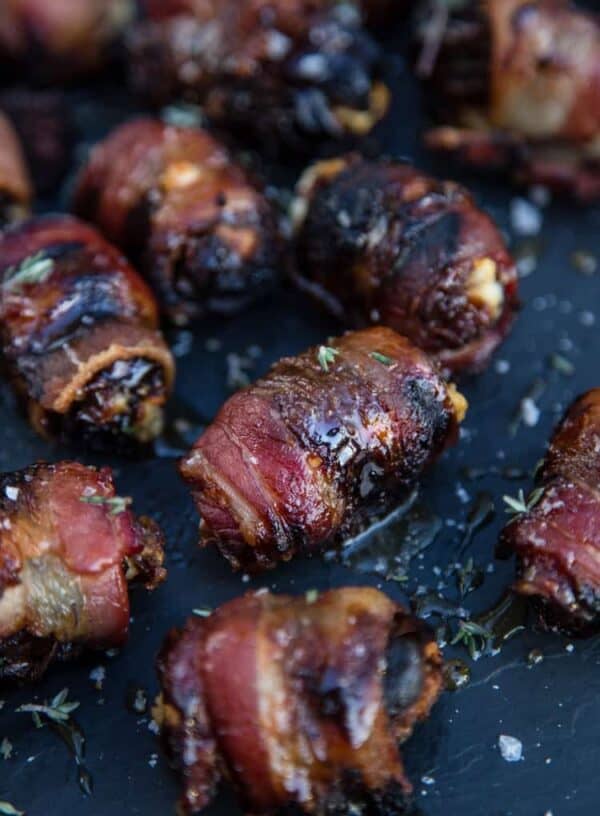 Grilled Bacon Wrapped Dates with Smoked Honey Vindulge