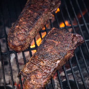 steaks onn the grill