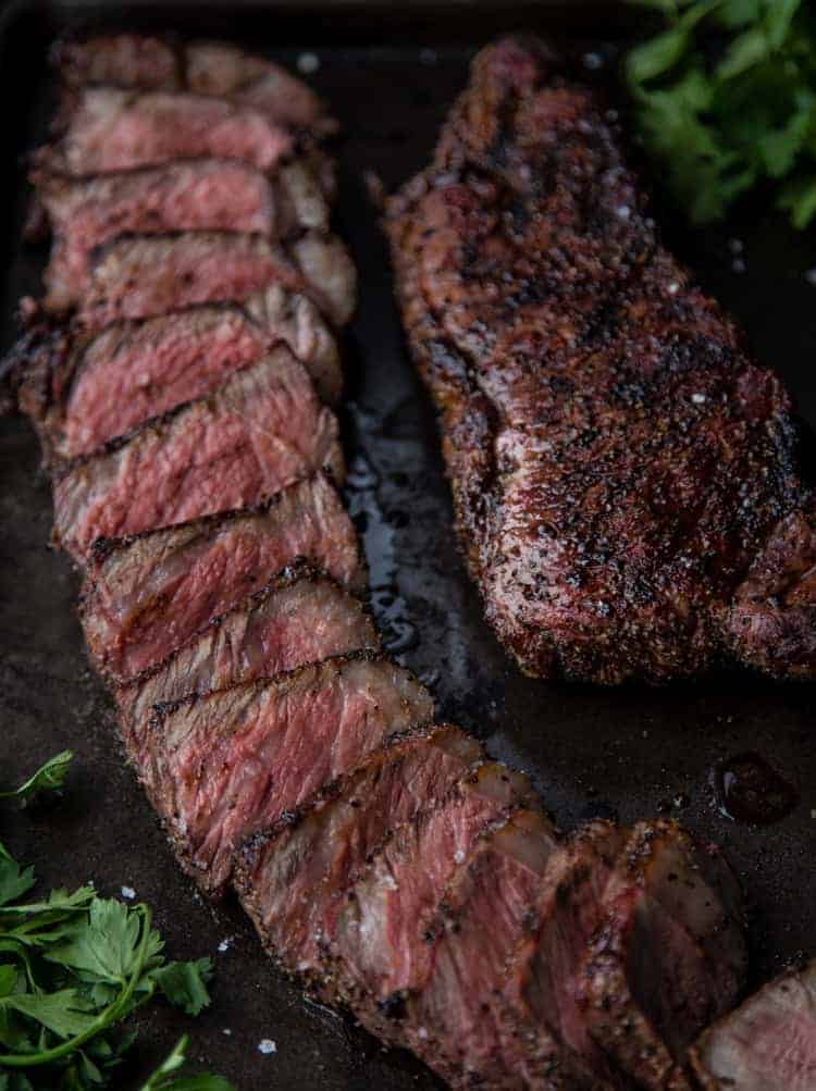 Perfect steak slices
