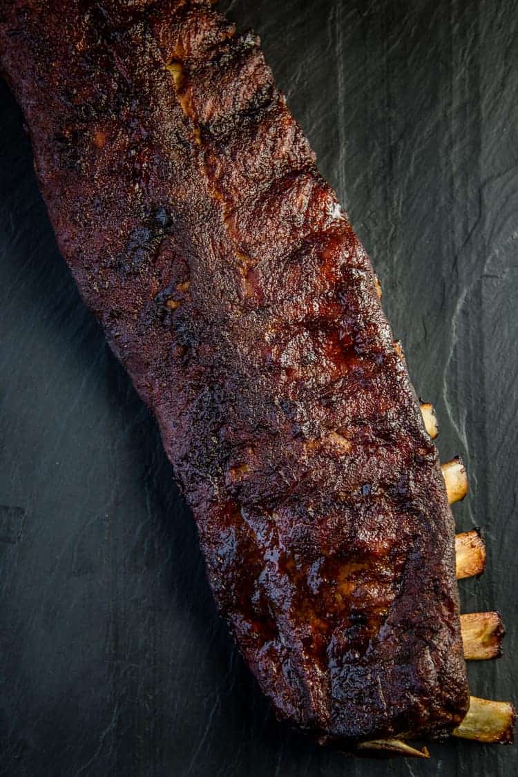 Smoked Baby Back Ribs on a platter