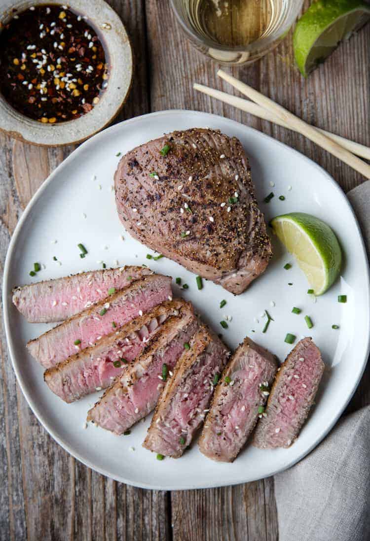 Grilled Tuna Steak With Soy Dipping Sauce Vindulge