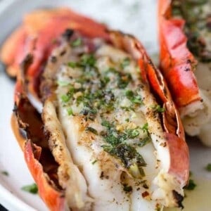 Grilled Lobster Tails with Herb Compound Butter